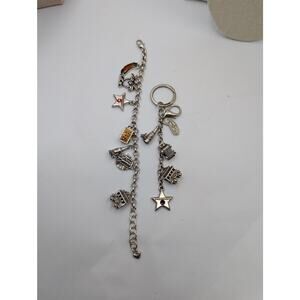 Brighton California Hollywood Themed Charm Bracelet Keychain Curated Set